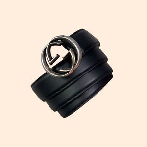 Gucci Black Interlocking G Black Belt